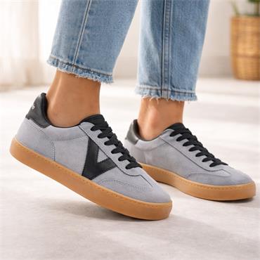 Victoria Berlin T Toe Gumsole Trainer - Grey Suede